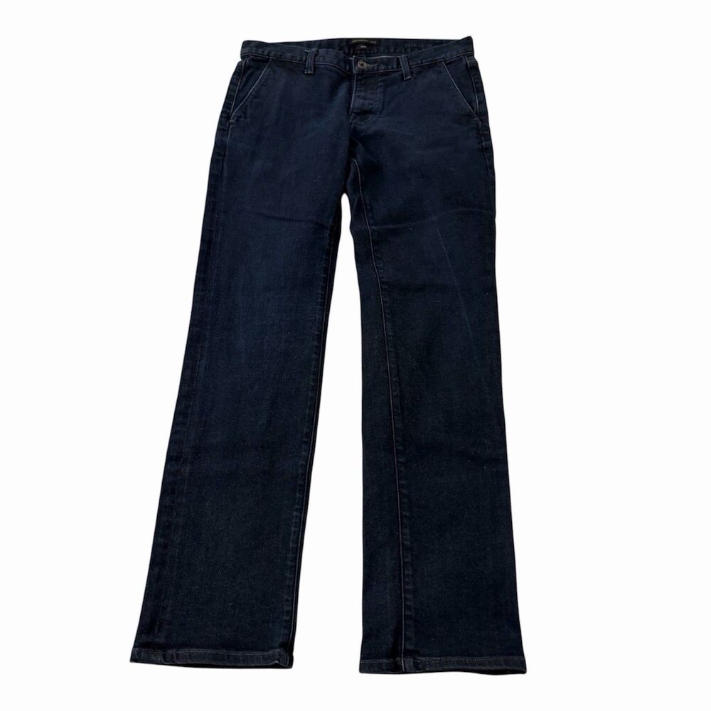 John Varvatos USA Luxe Jeans Mens 33 x 32 Blue Dark Wash Stretch Straight Denim